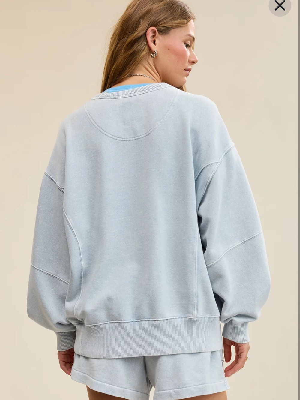 NWT Aerie Go-To Sweatshirt in Cloud Wash - Picture 2 of 10